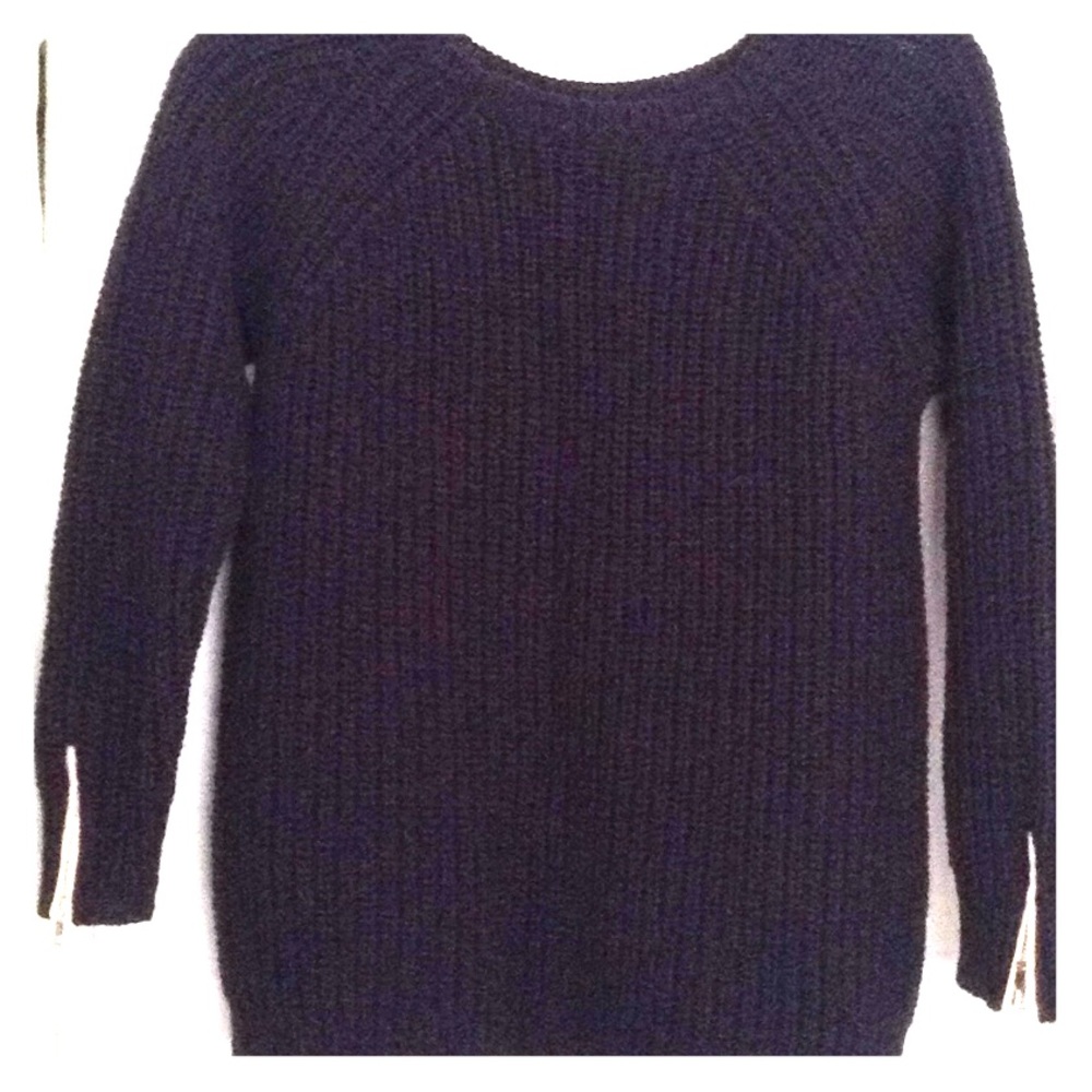 Ann Taylor navy blue sweater knitted